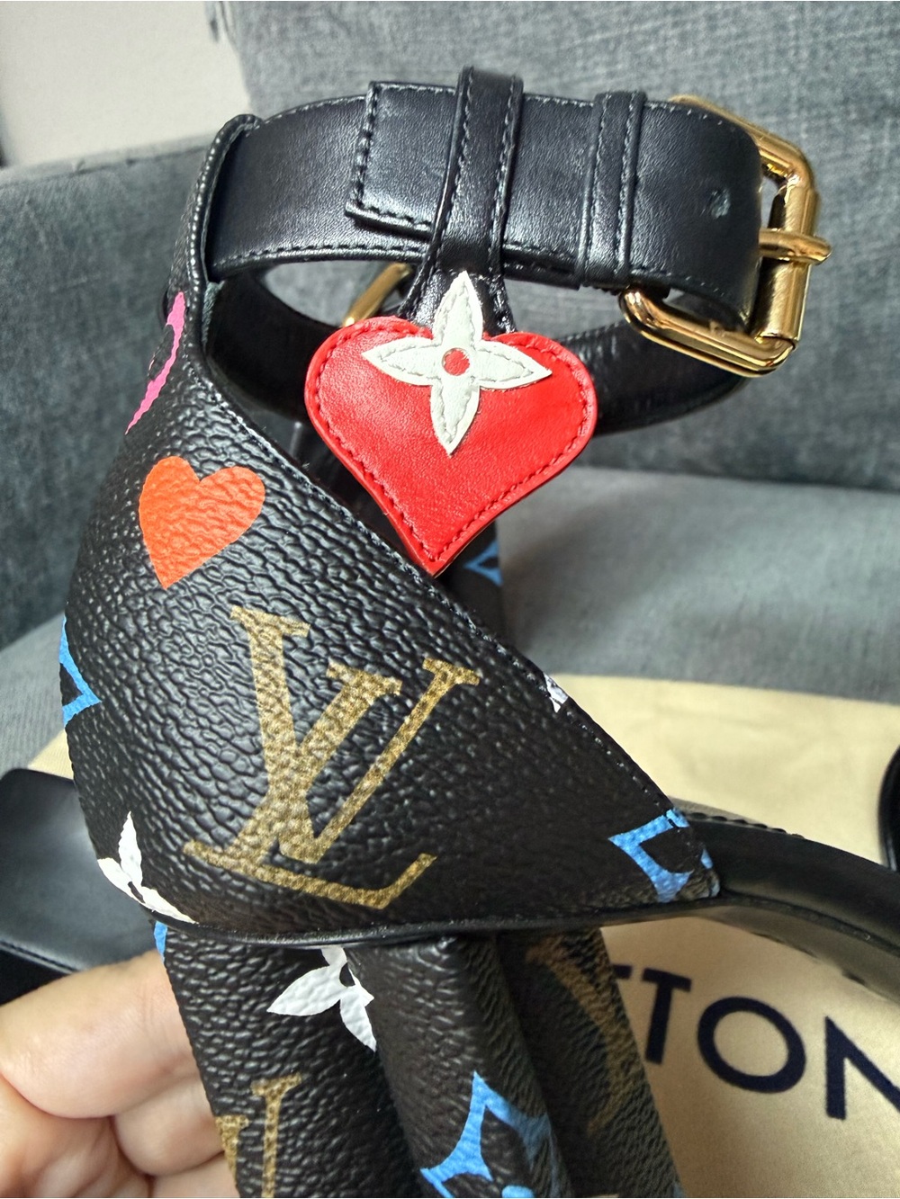 Louis Vuitton monogram multicolor Game On silhouette sandals - Picture 3 of 9